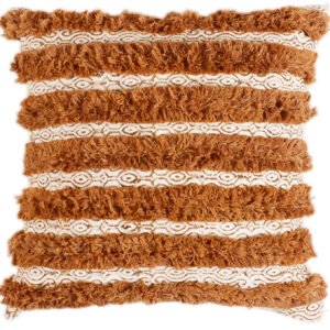 handmade block printed cotton ruffle cushion cover decorative pillow case