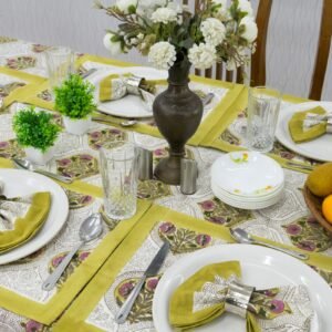 Sloven Caravan Artisan Block Printed Cotton Table Runner