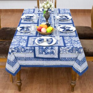 handmade cotton block printed table runner sustainable dining table decor
