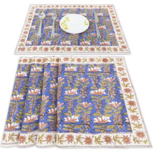Regalia Luxe Handmade Block Printed Cotton Table Mats