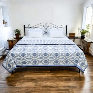 Luminara Heirloom Handcrafted Cotton Bed Quilt