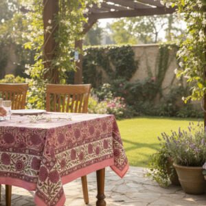 Regalia Luxe Handmade Block Printed Cotton Tablecloth
